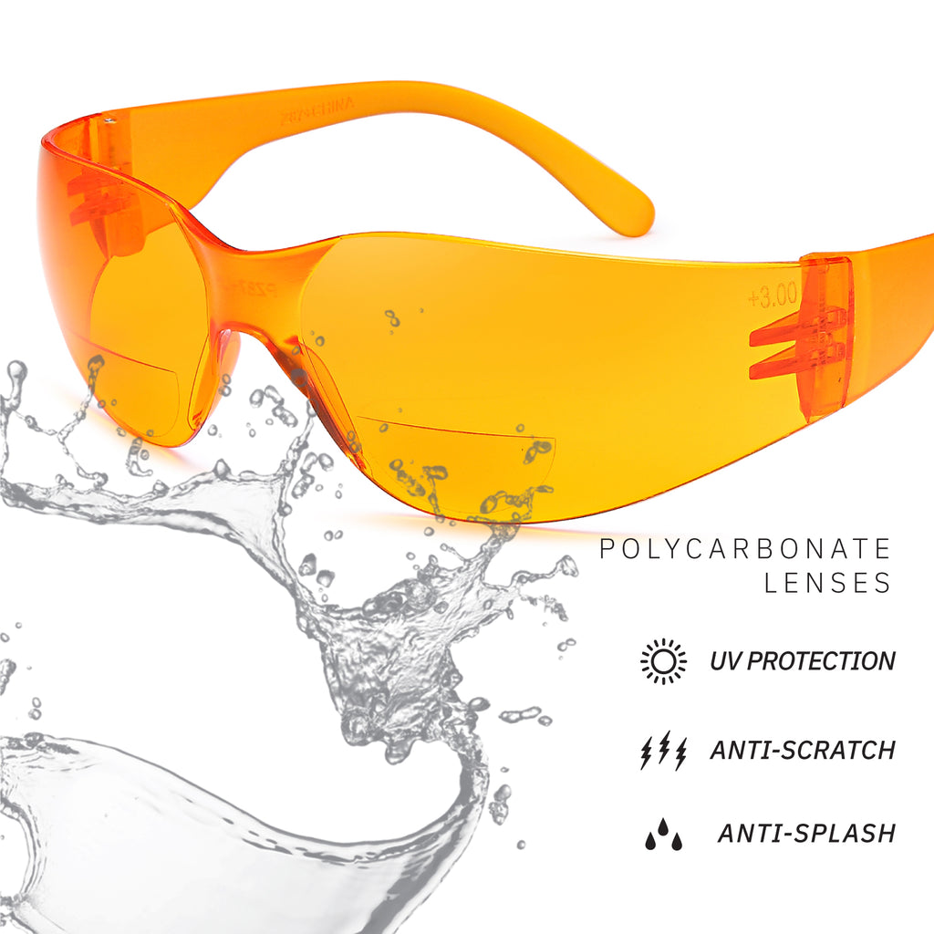 Gamma Ray Bifocal Safety Glasses Readers